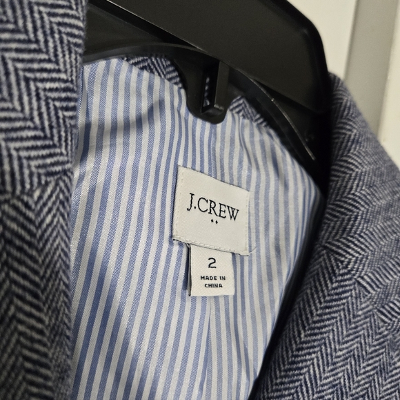 J. Crew Herringbone Wool Blend Schoolboy Blazer 2 - Picture 10 of 10
